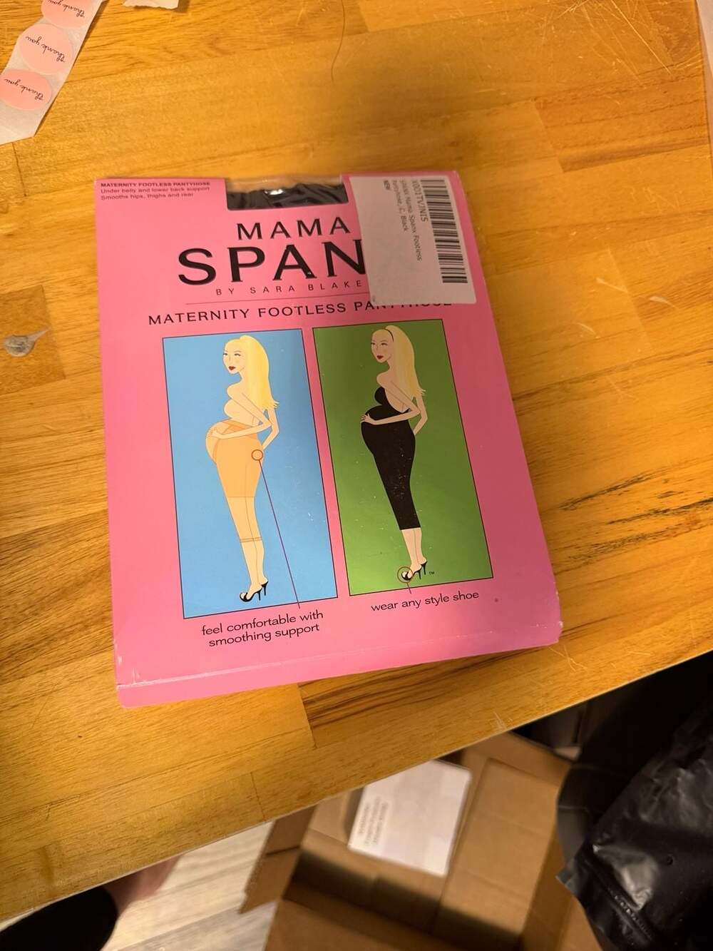 Spanx Mama Spanx Maternity Footless Pantyhose Black New